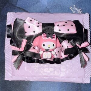 Pink My Melody Bow - Black & Pink